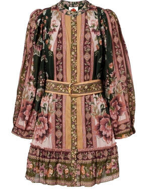 NEW, Farm Rio Flowering Garden Tree Dress in Multicolor Sz L #MD1728